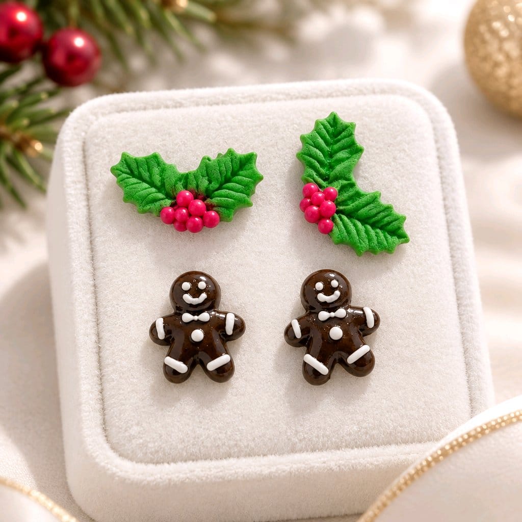 Pack de pendientes navideños